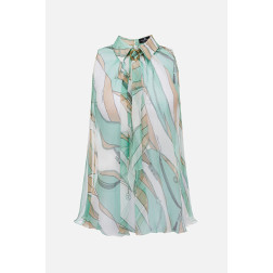 ELISABETTA FRANCHI - Camicia in seta smanicata con stampa foulard Art. CA276002E2 Y25