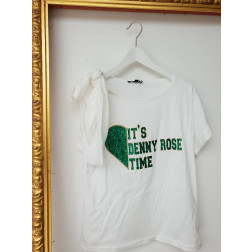 DENNY ROSE - T-shirt scollo a V con perline Art. 011ND64001 2117