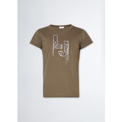 LIU JO - T-shirt logo animalier MA4066 J5904 N9391