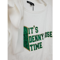 DENNY ROSE - T-shirt scollo a V con perline Art. 011ND64001 2117
