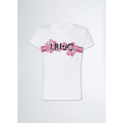 LIU JO - T-shirt stampa fiori MA4340 JS923 N9371